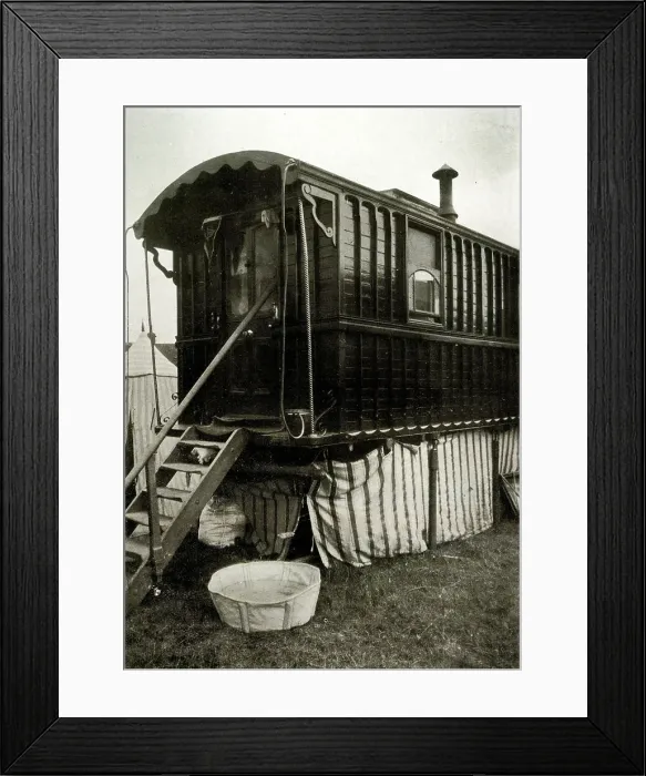 Framed Print : Miss E F Hamilton's Van with sleeping chamber beneath Framed Print : Miss E F Hamilton's Van with sleeping chamber beneath