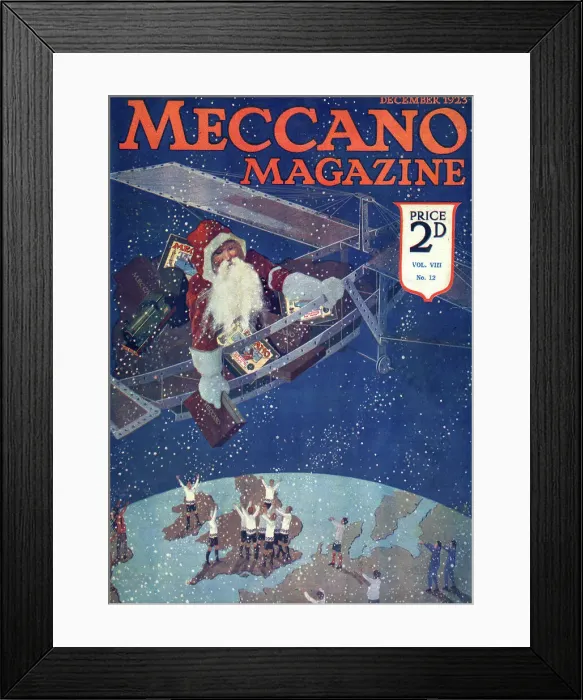 Framed Print : Cover design, Father Christmas, Meccano magazine Framed Print : Cover design, Father Christmas, Meccano magazine