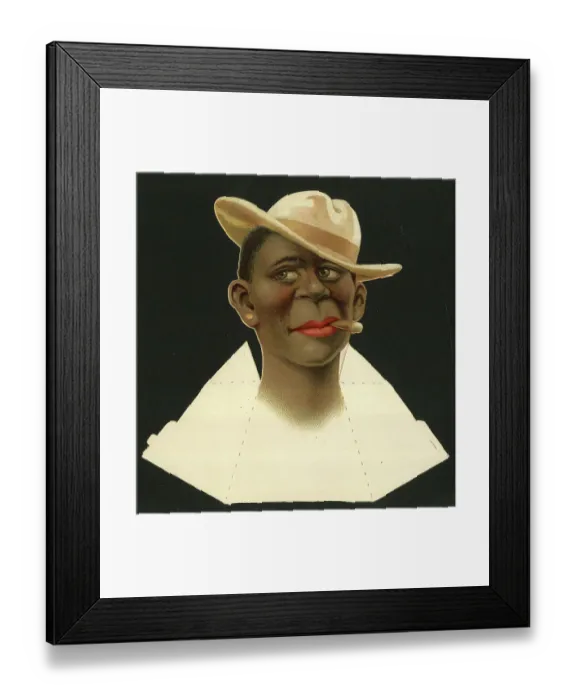 Framed Print : Place card, man with hat and cigar Framed Print : Place card, man with hat and cigar