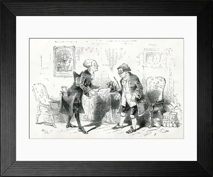 Framed Print : Bookseller and Author Framed Print : Bookseller and Author