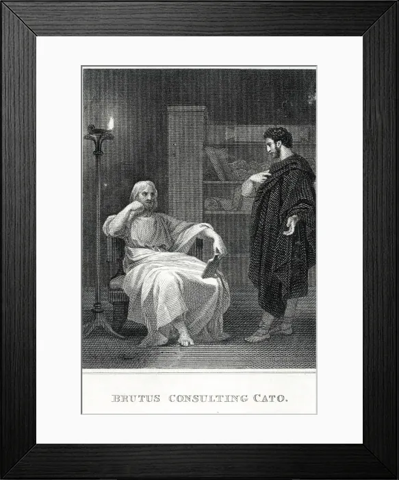 Framed Print : Brutus consulting Cato Framed Print : Brutus consulting Cato