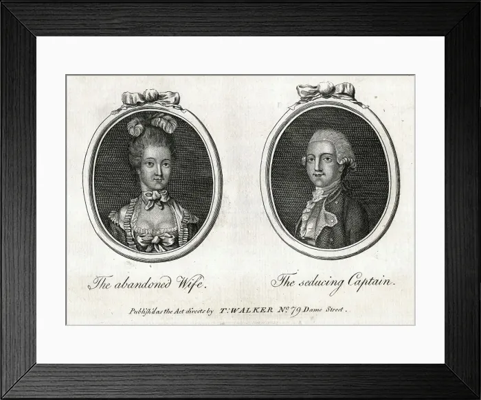 Framed Print : The Abandoned Wife and The Seducing Captain Framed Print : The Abandoned Wife and The Seducing Captain