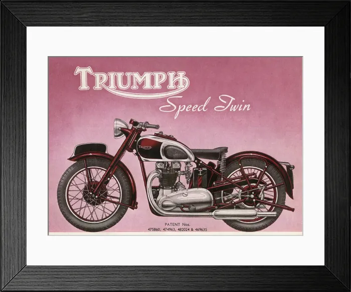 Framed Print : Triumph Speed Twin Motorbike Framed Print : Triumph Speed Twin Motorbike