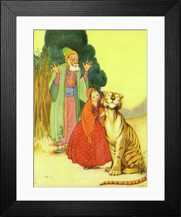 Framed Print : Illustration, The Tale of the Tiger Framed Print : Illustration, The Tale of the Tiger