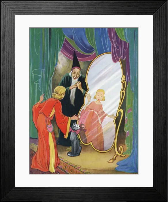Framed Print : Illustration, The Mirror, What a Change Framed Print : Illustration, The Mirror, What a Change