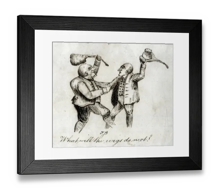 Framed Print : Political cartoon, What will the wigs do next? Framed Print : Political cartoon, What will the wigs do next?