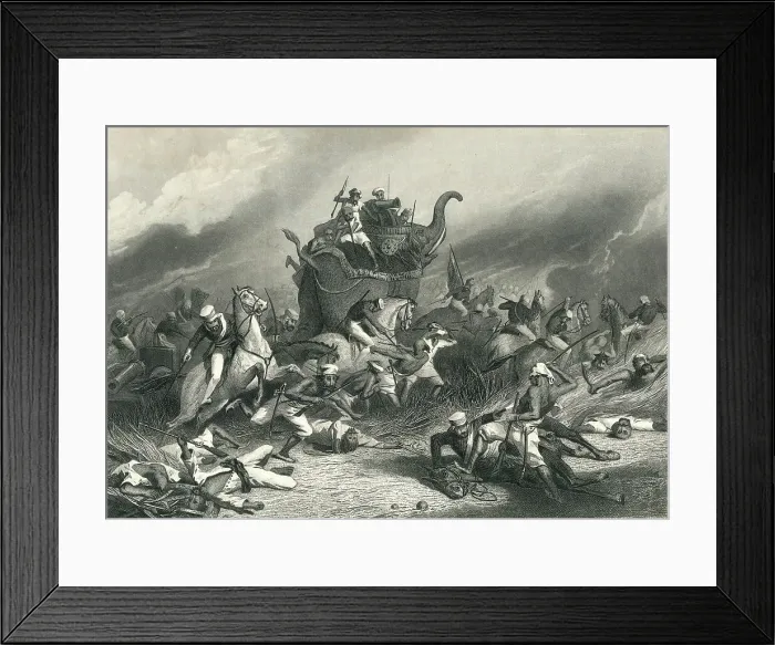 Framed Print : Defeat of the Peishwa's Army before Jhansi by General Rose Framed Print : Defeat of the Peishwa's Army before Jhansi by General Rose
