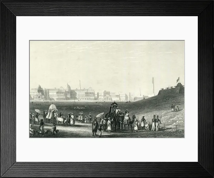 Framed Print : View of Calcutta from the Esplanade, India Framed Print : View of Calcutta from the Esplanade, India