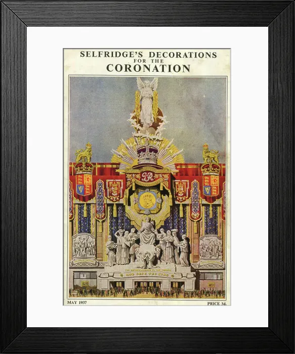 Framed Print : Selfridge's Decorations for the Coronation of King George VI Framed Print : Selfridge's Decorations for the Coronation of King George VI