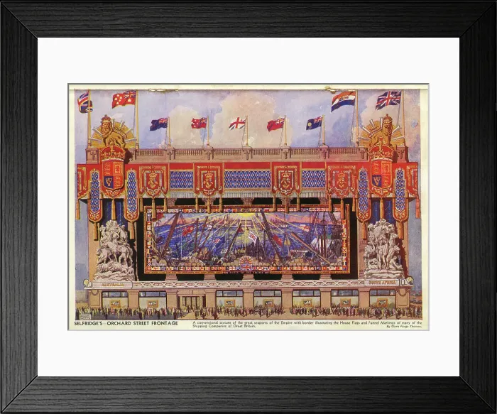 Framed Print : Selfridge's Decorations for the Coronation of King George VI Framed Print : Selfridge's Decorations for the Coronation of King George VI