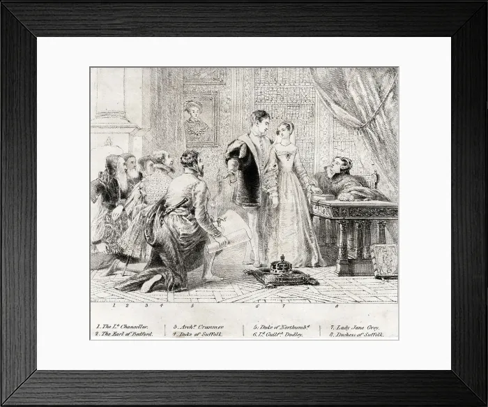 Framed Print : Lady Jane Grey becomes Queen Framed Print : Lady Jane Grey becomes Queen