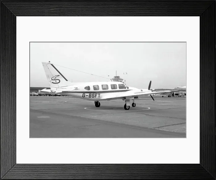 Framed Print : Piper Navajo G-BSFT Framed Print : Piper Navajo G-BSFT