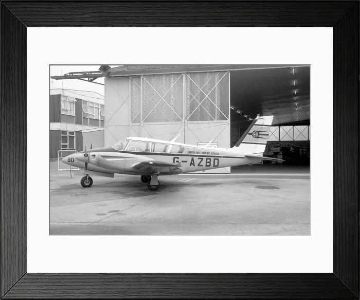 Framed Print : Piper Twin Comanche G-AZBD Framed Print : Piper Twin Comanche G-AZBD