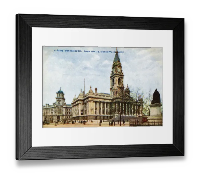 Framed Print : Portsmouth, Hampshire - Town Hall and Municipal Colleg Framed Print : Portsmouth, Hampshire - Town Hall and Municipal Colleg