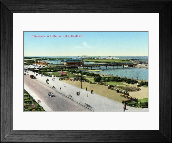 Framed Print : Promenade and Marine Lake, Southport, Lancashire Framed Print : Promenade and Marine Lake, Southport, Lancashire
