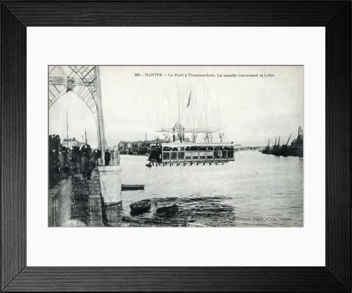 Framed Print : Transporter Bridge over the River Loire, Nantes, France Framed Print : Transporter Bridge over the River Loire, Nantes, France