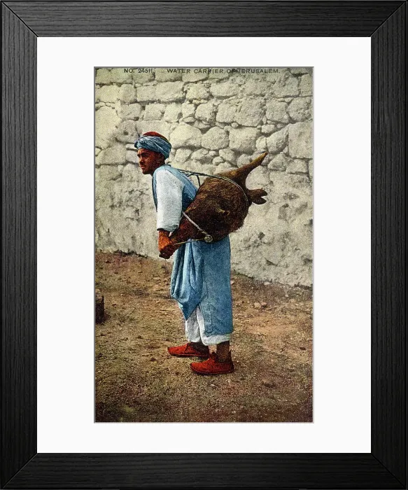 Framed Print : Water Carrier, Jerusalem, Israel Framed Print : Water Carrier, Jerusalem, Israel