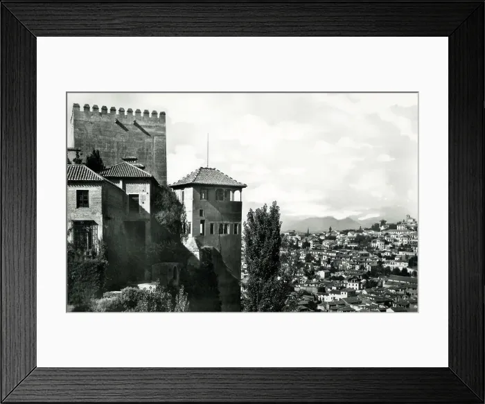 Framed Print : Tower of Comares and view of the Albaicin, Alhambra, Grenada Framed Print : Tower of Comares and view of the Albaicin, Alhambra, Grenada
