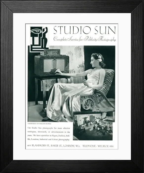 Framed Print : Studio Sun Advertisement Framed Print : Studio Sun Advertisement