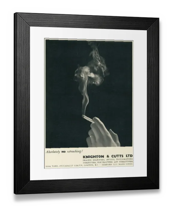 Framed Print : Cigarette Smoke, Knighton & Cutts Framed Print : Cigarette Smoke, Knighton & Cutts