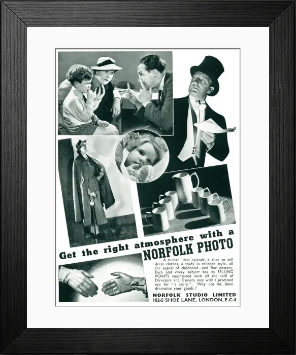 Framed Print : Norfolk Studio Advertisement Framed Print : Norfolk Studio Advertisement