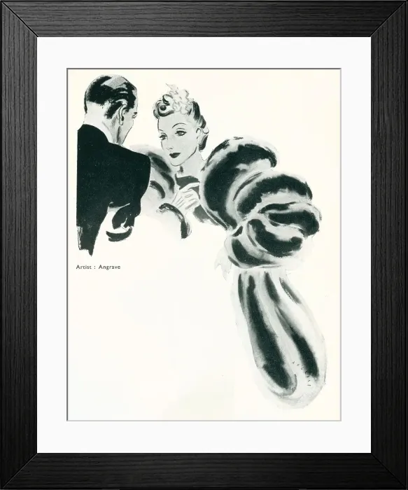Framed Print : Woman Wearing Furs Framed Print : Woman Wearing Furs