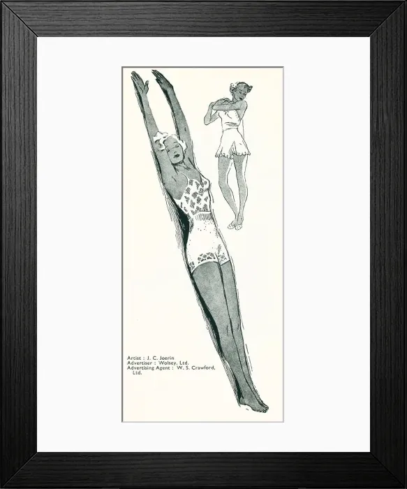 Framed Print : Fashion Advertisement Illustration Framed Print : Fashion Advertisement Illustration