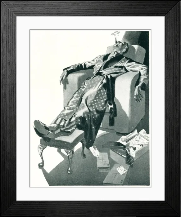 Framed Print : Men's Wear Advertisement Illustration Framed Print : Men's Wear Advertisement Illustration