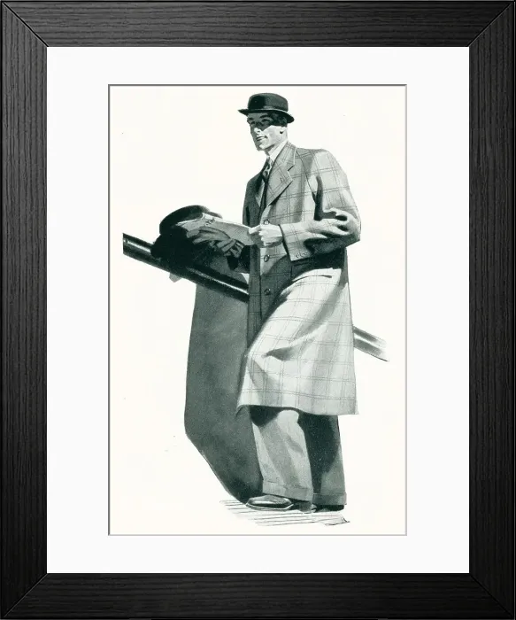 Framed Print : Fifty Shilling Tailors Advert Illustration Framed Print : Fifty Shilling Tailors Advert Illustration