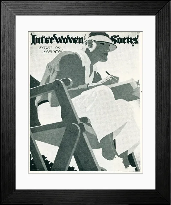 Framed Print : Interwoven Socks Advertisement Framed Print : Interwoven Socks Advertisement