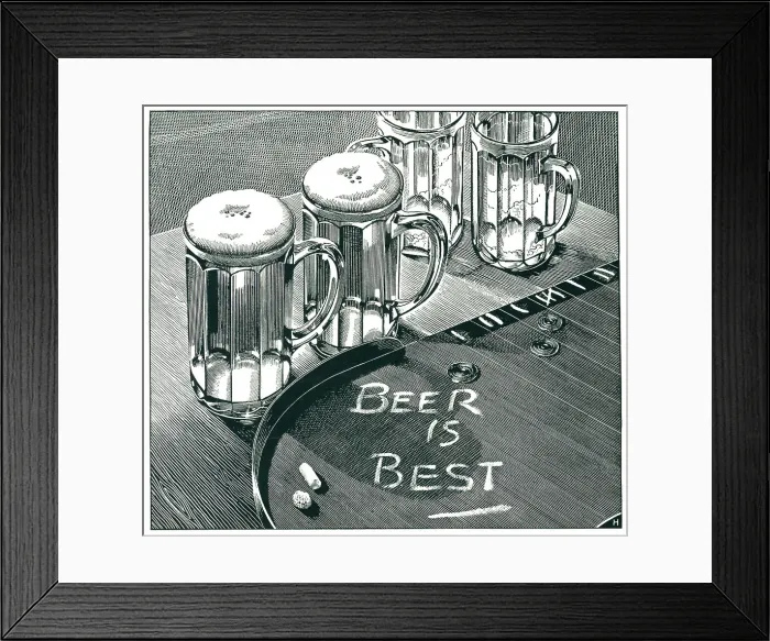 Framed Print : The Brewers Society Advertisement Illustration Framed Print : The Brewers Society Advertisement Illustration