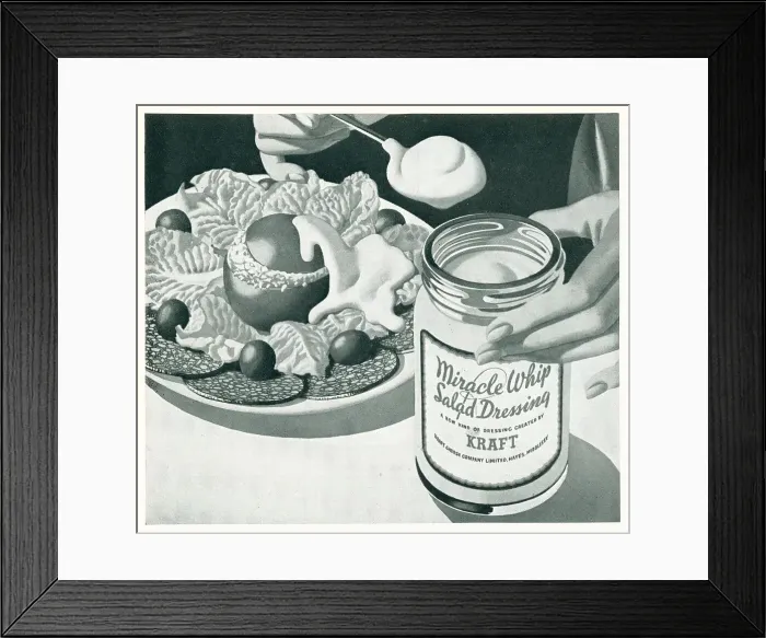 Framed Print : Kraft Cheese Advertisement Illustration Framed Print : Kraft Cheese Advertisement Illustration