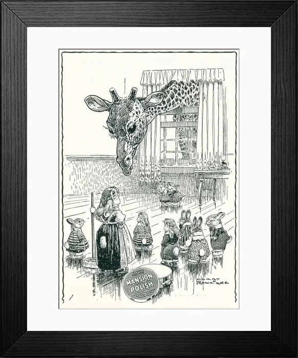 Framed Print : Mansion Polish Advertisement Illustration Framed Print : Mansion Polish Advertisement Illustration
