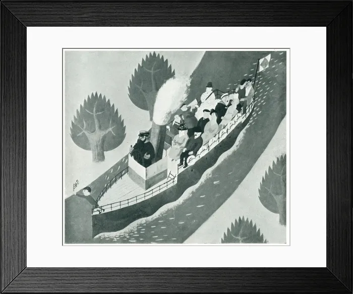 Framed Print : Advertisement Illustration, Cruise Framed Print : Advertisement Illustration, Cruise