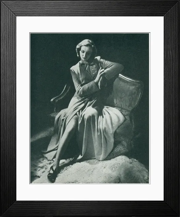 Framed Print : Advertisement Photograph, Seated Woman Framed Print : Advertisement Photograph, Seated Woman