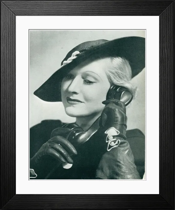 Framed Print : Woman Using Telephone Framed Print : Woman Using Telephone
