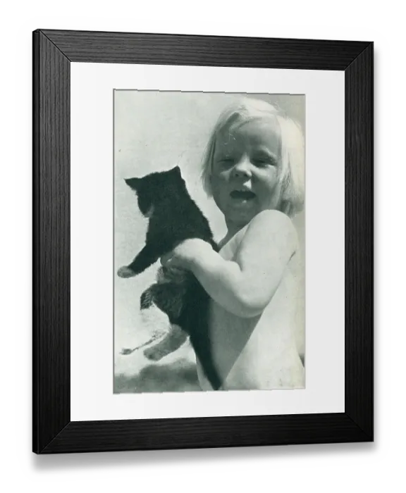 Framed Print : Girl With A Cat Framed Print : Girl With A Cat