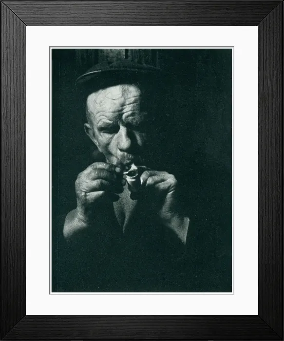 Framed Print : Pipe Smoking Man Framed Print : Pipe Smoking Man