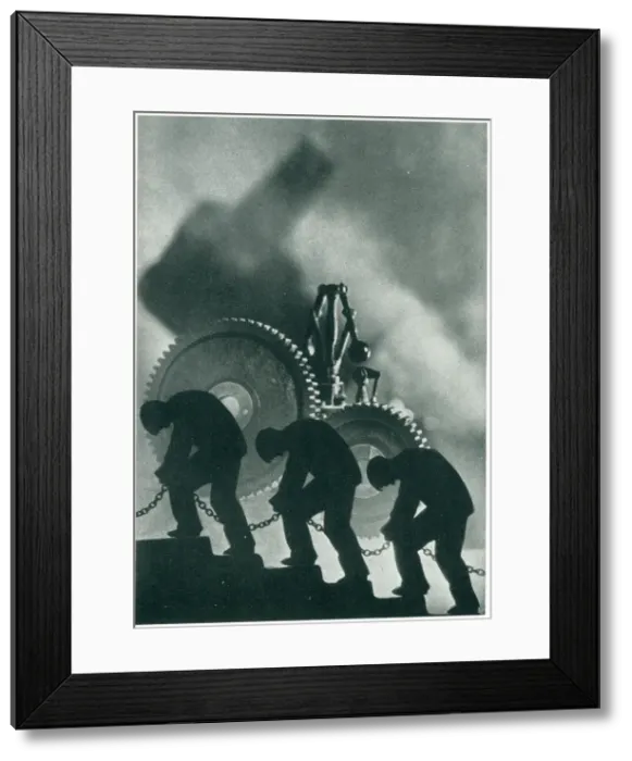 Framed Print : Workmen Chain Line Framed Print : Workmen Chain Line