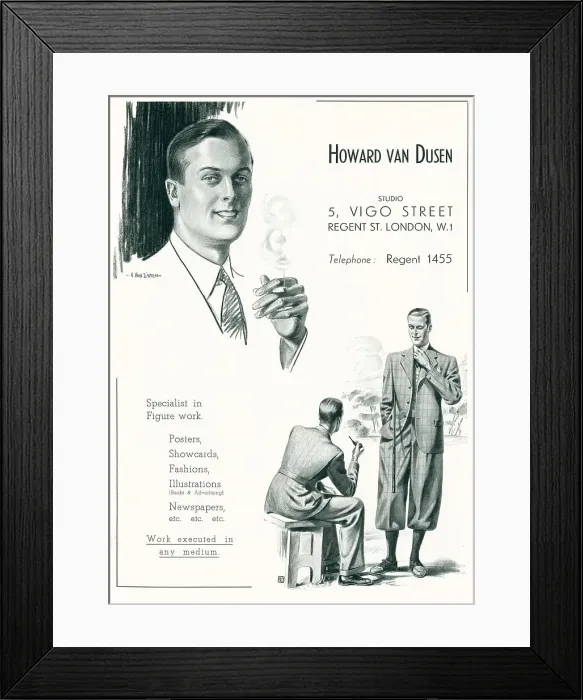 Framed Print : Howard Van Dusen Studio Advertisement Framed Print : Howard Van Dusen Studio Advertisement