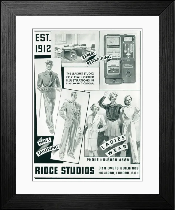 Framed Print : Ridge Studios Advertisement Framed Print : Ridge Studios Advertisement