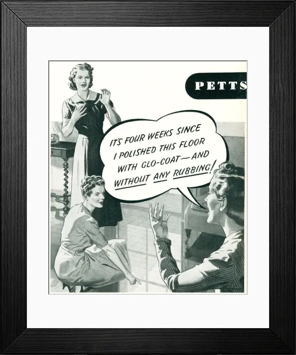 Framed Print : Glo-Coat Advertisement Illustration Framed Print : Glo-Coat Advertisement Illustration