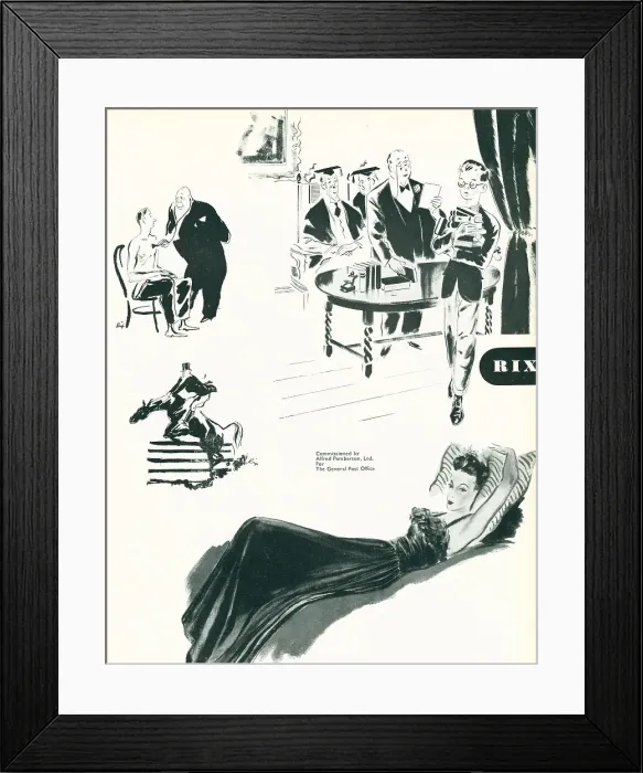 Framed Print : General Post Office Advertisement Illustrations Framed Print : General Post Office Advertisement Illustrations
