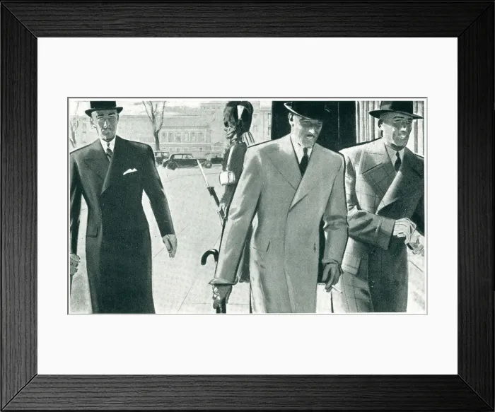 Framed Print : Businessmen And Royal Guard Framed Print : Businessmen And Royal Guard