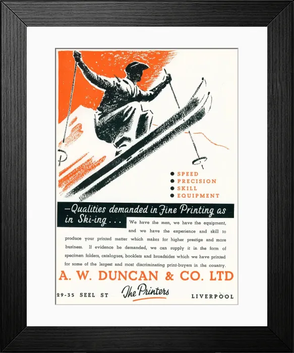 Framed Print : A. W. Duncan & Co Advertisement Framed Print : A. W. Duncan & Co Advertisement