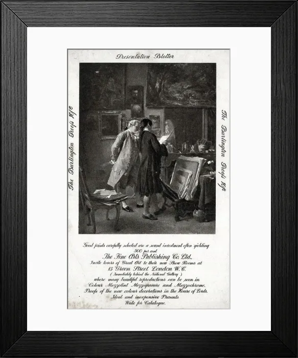 Framed Print : Advertising blotter, Admiring the Portfolio of Art Prints Framed Print : Advertising blotter, Admiring the Portfolio of Art Prints