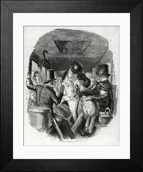 Framed Print : On the Omnibus by John Leech Framed Print : On the Omnibus by John Leech
