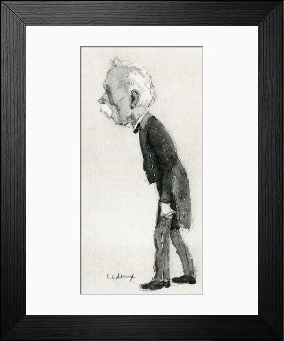 Framed Print : George. Caricature of George by Philippe Ledoux Date: circa 1930 Framed Print : George. Caricature of George by Philippe Ledoux Date: circa 1930