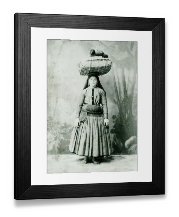 Framed Print : Portuguese woman poultry seller, Lisbon, Portugal Framed Print : Portuguese woman poultry seller, Lisbon, Portugal
