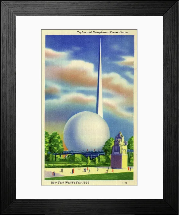 Framed Print : Trylon and Perisphere, Theme Center, New York World's Fair Framed Print : Trylon and Perisphere, Theme Center, New York World's Fair